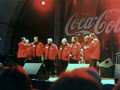 Alle sieben Coca-Cola Truckerfahrer auf der Bühne